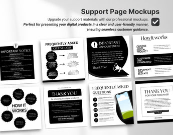 Digital Listing Mockup Templates Canva Black DigiPax