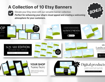 Digital Listing Mockup Templates Canva Black DigiPax