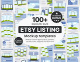 Digital Listing Mockup Templates Canva Blue DigiPax