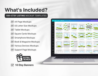 Digital Listing Mockup Templates Canva Gray DigiPax