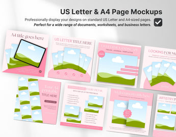 Digital Listing Mockup Templates Canva Pink DigiPax