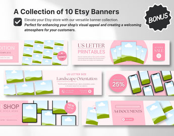 Digital Listing Mockup Templates Canva Pink DigiPax