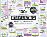 Digital Listing Mockup Templates Canva Purple DigiPax