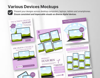 Digital Listing Mockup Templates Canva Purple DigiPax