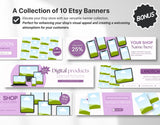 Digital Listing Mockup Templates Canva Purple DigiPax