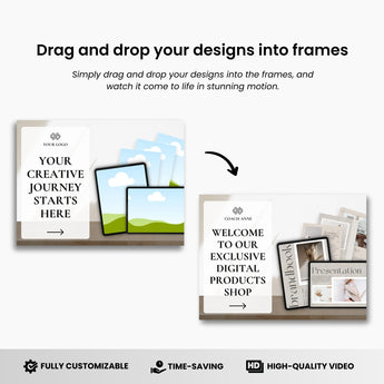 Etsy Digital Shop About Us Video Template Aesthetic DigiPax