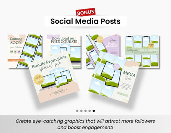 Etsy Digital Products Shop Branding Bundle Kit DigiPax