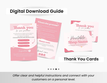 Etsy Digital Shop Branding Bundle Kit Pink DigiPax