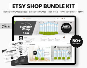 Etsy Digital Shop Skinny Tumblers Bundle Kit DigiPax