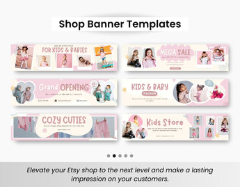 Etsy Shop Branding Bundle Kit Kids & Baby DigiPax