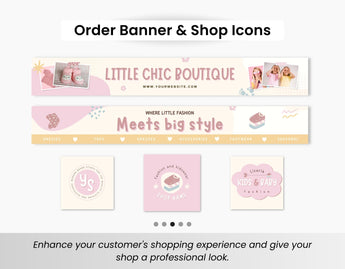 Etsy Shop Branding Bundle Kit Kids & Baby DigiPax