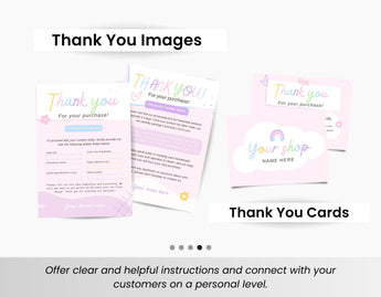 Etsy Shop Branding Bundle Kit Rainbow DigiPax