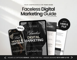 Faceless Digital Marketing Guide with PLR MRR DigiPax