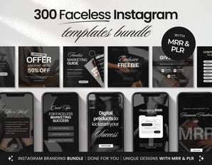 PLR MRR Faceless Instagram Templates Bundle DigiPax