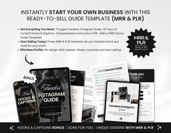Faceless Instagram Guide with PLR & MRR DigiPax