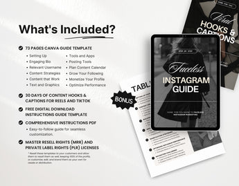 Faceless Instagram Guide with PLR & MRR DigiPax