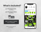 Fitness Coach Instagram Templates Bundle Kit What is included mockup
