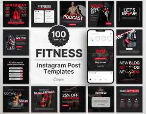 Fitness Coach Instagram Post Templates DigiPax