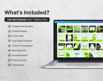 Instagram Post Templates Fitness Coach What is included mockup