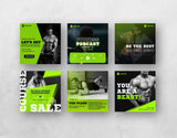 Instagram Post Templates Fitness Coach 6 posts mockup