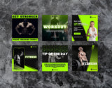 Instagram Post Templates Fitness Coach 6 posts mockup