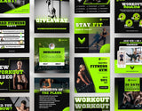 Instagram Post Templates Fitness Coach various posts mockup