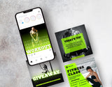 Instagram Post Templates Fitness Coach phone posts mockup