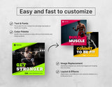 Instagram Post Templates Fitness Coach easy to edit mockup