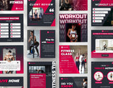 Fitness Coach Instagram Post Templates various posts mockup