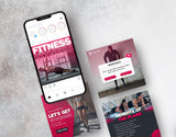 Fitness Coach Instagram Post Templates phone posts mockup