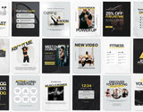 Fitness Instagram Post Templates Aesthetic Mockup
