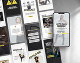 Fitness Instagram Templates Bundle Kit Aesthetic DigiPax