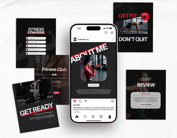 Fitness Coach Instagram Post Templates Mockup
