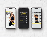 Fitness Instagram Templates Bundle Kit Aesthetic DigiPax