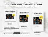 Fitness Instagram Templates Bundle Kit Aesthetic Sizes Mockup