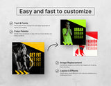 Fitness Coach Instagram Templates Bundle Kit Easy to edit mockup