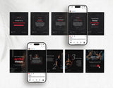 Fitness Coach Instagram Carousel Templates Mockup