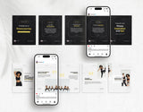 Fitness Instagram Carousel Templates  Aesthetic Mockup