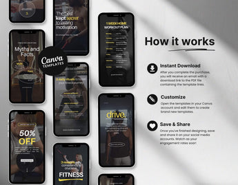 100 Fitness Instagram Reels Templates Bundle DigiPax