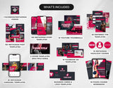 Ultimate Fitness Coach Social Media Templates Bundle Kit What is included Mockup DigiPax