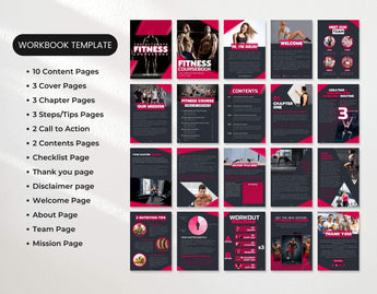 Fitness Coach Canva Workbook Template Mockup DigiPax