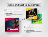 Ultimate Fitness Coach Social Media Templates Bundle Kit Easy and fast to customize Mockup DigiPax