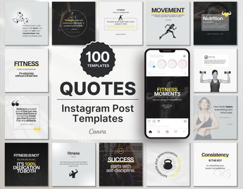 Fitness Quotes Instagram Post Templates DigiPax
