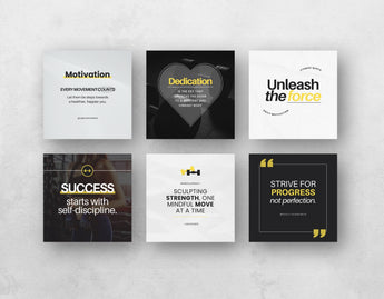 Fitness Quotes Instagram Post Templates DigiPax