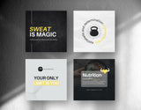 Fitness Quotes Instagram Post Templates DigiPax