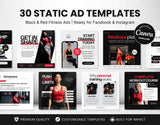 Fitness Coach Static Meta Ad Templates Red DigiPax