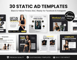 Fitness Coach Static Meta Ad Templates DigiPax