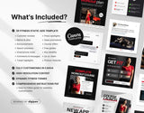 Fitness Coach Static Meta Ad Templates Red DigiPax