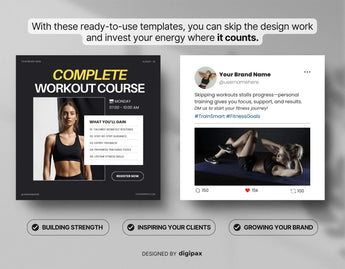 Fitness Coach Static Meta Ad Templates DigiPax