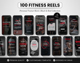 100 Fitness Instagram Reels Templates Bundle Red DigiPax